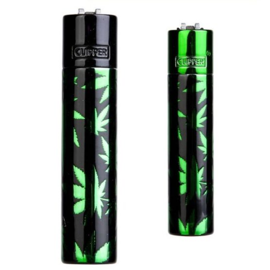 Metall Clipper green Leafes