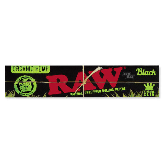 Raw Black Papers Kingsize Slim Hemp