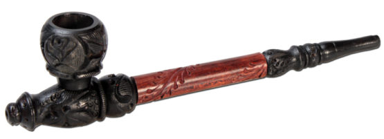 Holzpfeife geschnitzt 21cm mit Kickloch