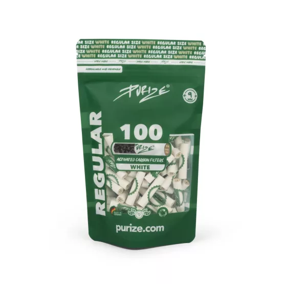 Purize Regular Aktivkohlefilter 100er Pack Weiss