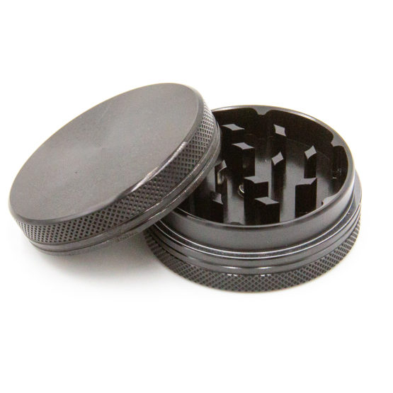 Aluminium Grinder 2 Parts 50mm Black